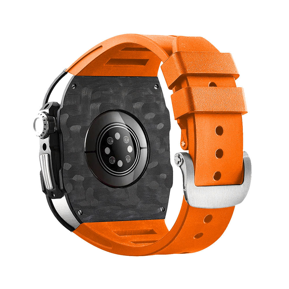 carbon fiber Apple Watch case - Orange#color_orange