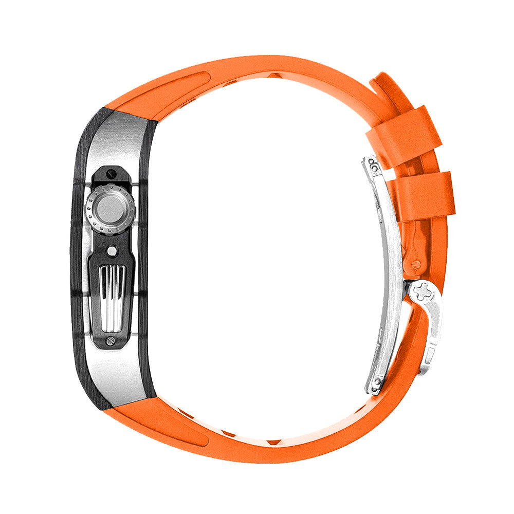 carbon fiber Apple Watch case - Orange#color_orange