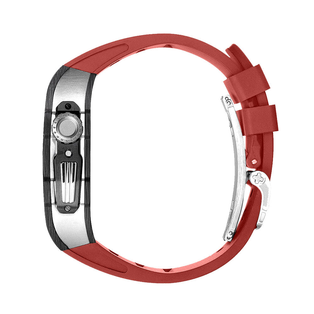 carbon fiber Apple Watch case - red#color_red