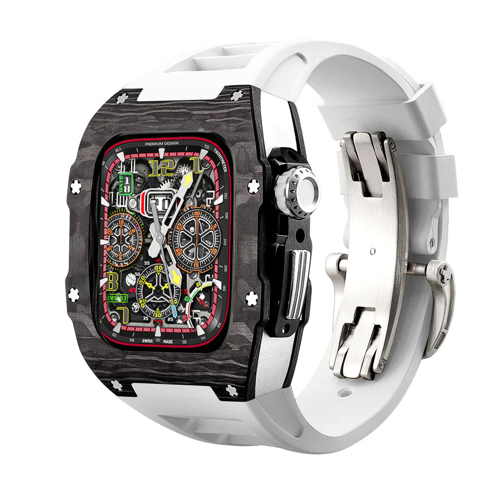 carbon fiber Apple Watch case - white#color_white