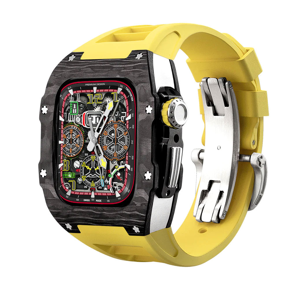 carbon fiber Apple Watch case - yellow#color_yellow