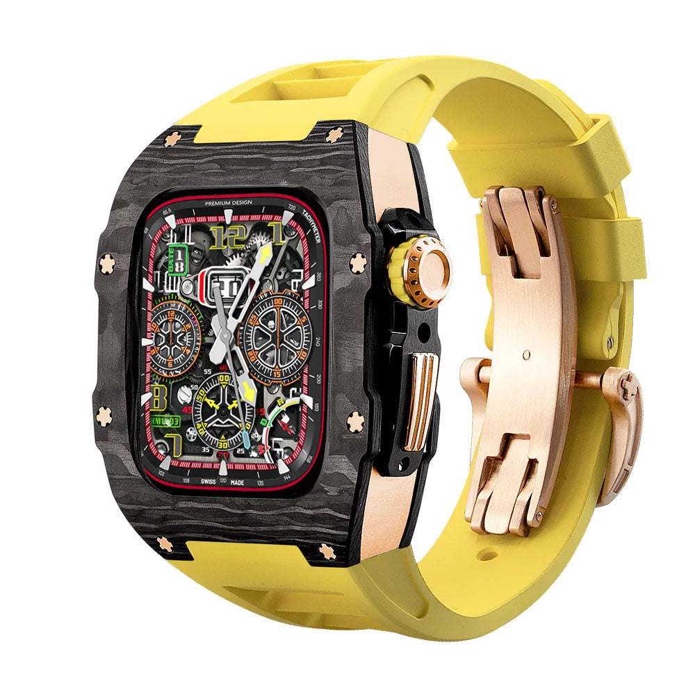 carbon fiber Apple Watch case - yellow#color_yellow