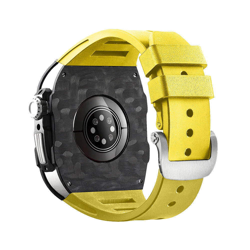 carbon fiber Apple Watch case - yellow#color_yellow