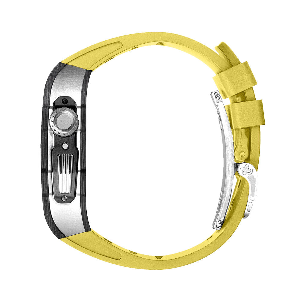carbon fiber Apple Watch case - yellow#color_yellow