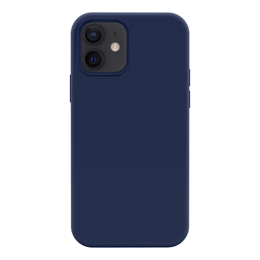 iPhone 12 silicone case - navy blue#color_navy blue