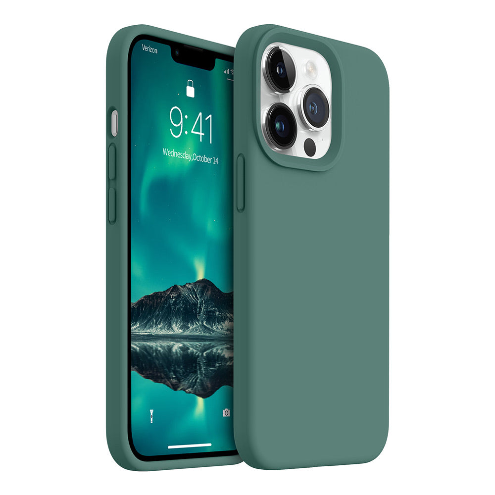 iPhone 13 Pro silicone case - pine green#color_pine green