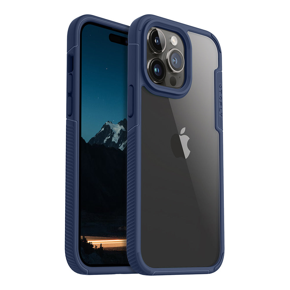 iPhone 14 Pro Max clear case - navy blue