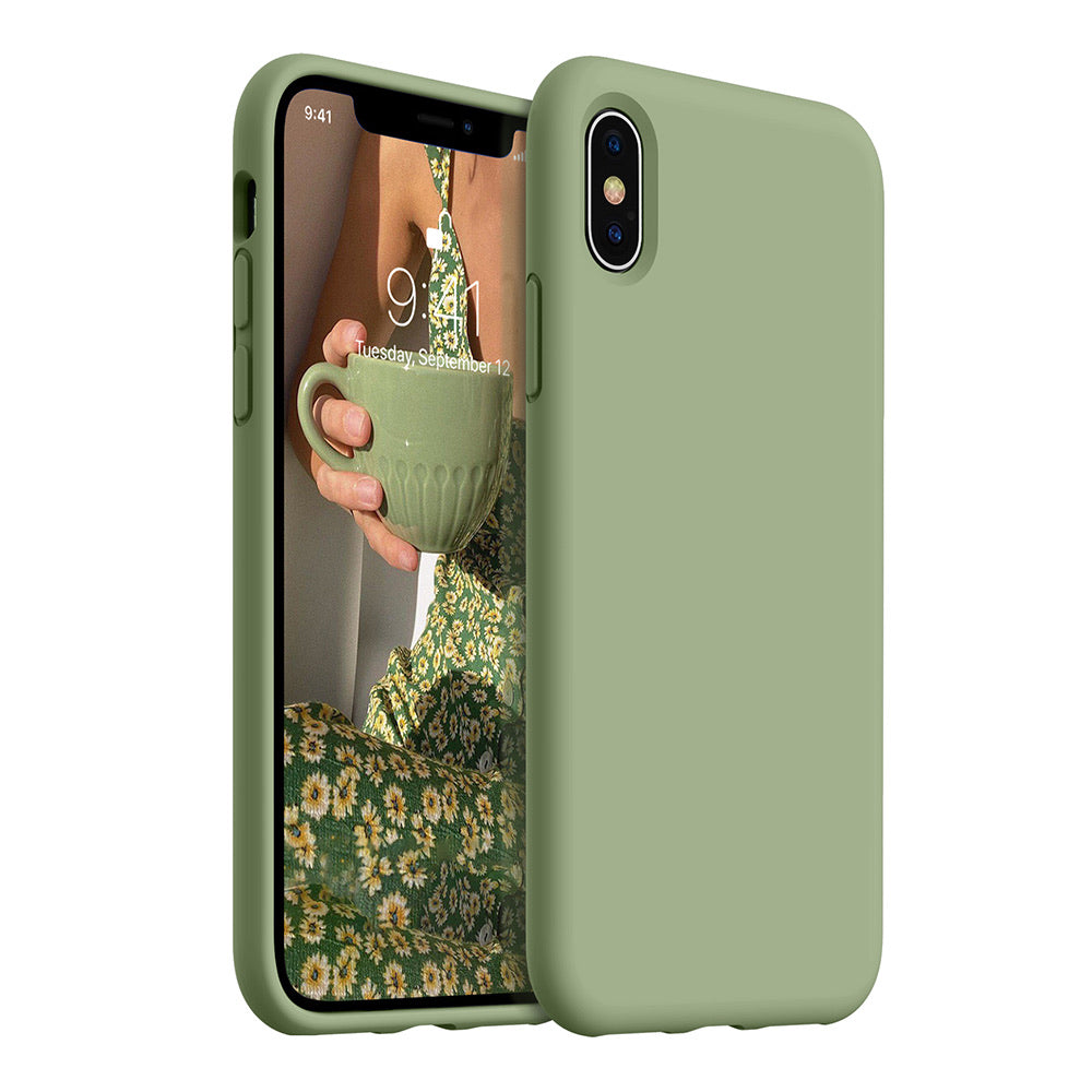 iPhone XS Max silicone case - calke greene#color_calke green