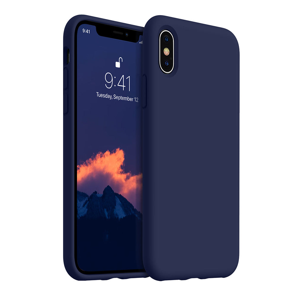 iPhone XS Max silicone case - navy blue#color_navy blue