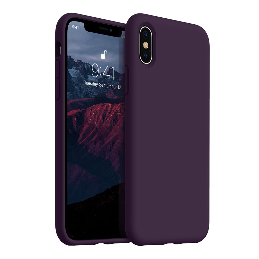 iPhone XS Max silicone case - purple#color_purple