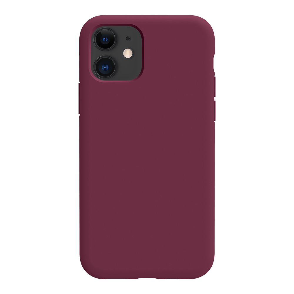 iPhone 11 silicone case - wine red#color_wine red