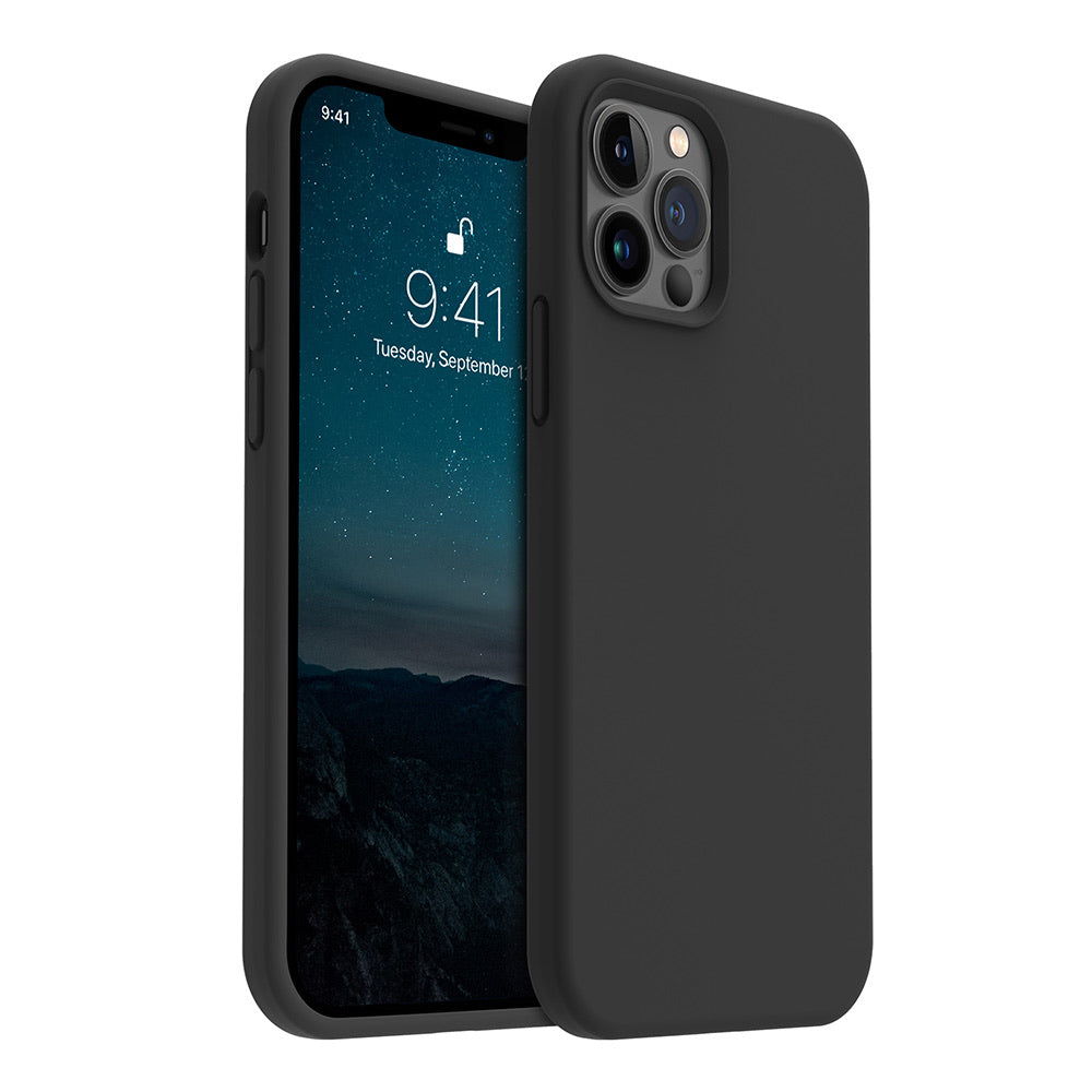 iPhone 12 Pro Max silicone case - black#color_black