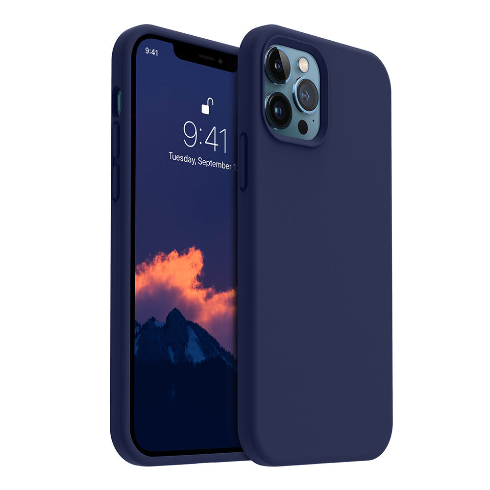 iPhone 12 Pro Max silicone case - navy blue#color_nave blue