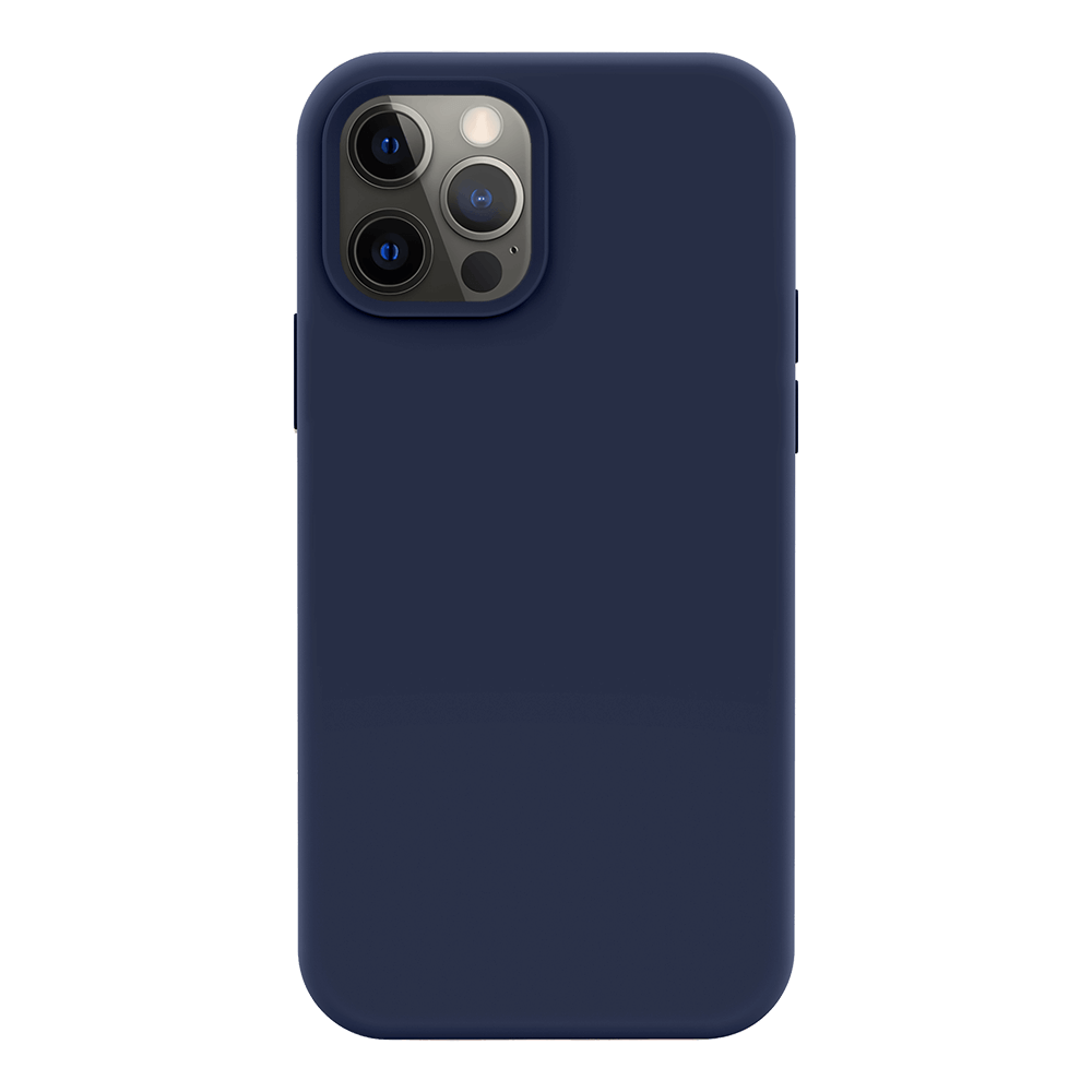 iPhone 12 Pro Max silicone case - navy blue#color_nave blue