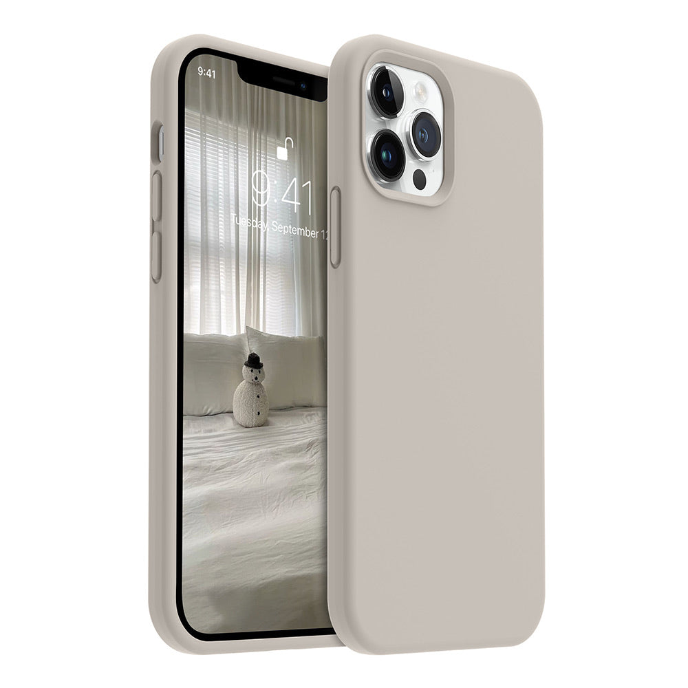 iPhone 12 Pro Max silicone case - stone#color_stone