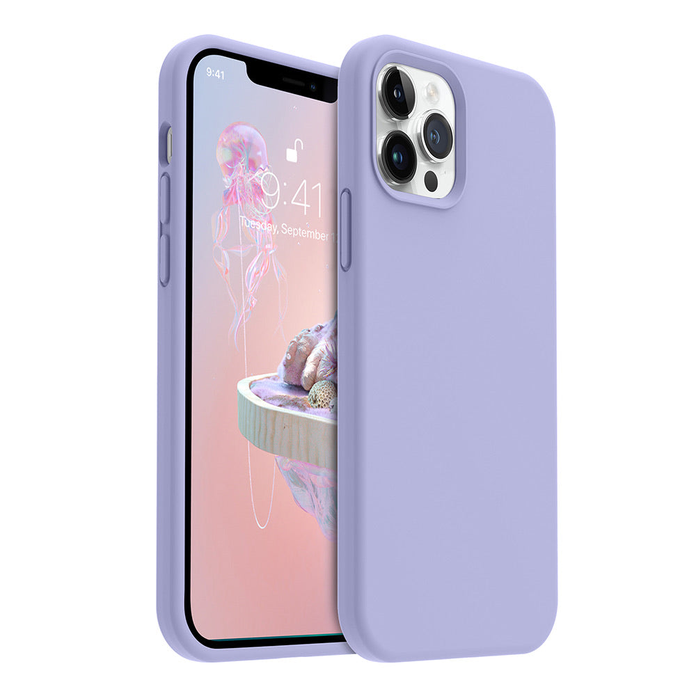 iPhone 12 Pro silicone case - light purple#color_light purple