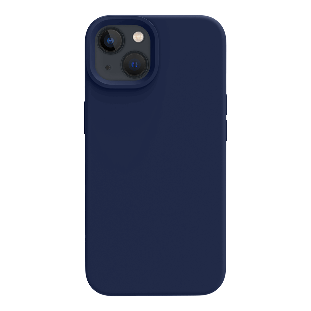 iPhone 13 Mini silicone case - navy blue#color_navy blue