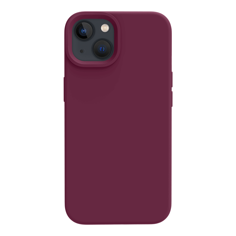 iPhone 13 Mini silicone case - wine red#color_wine red