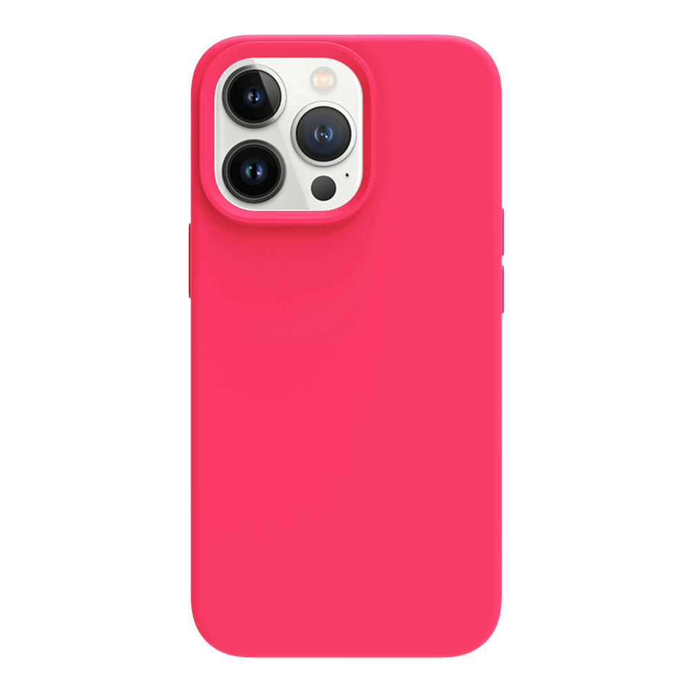 iPhone 13 Pro silicone case - neon pink#color_neon pink