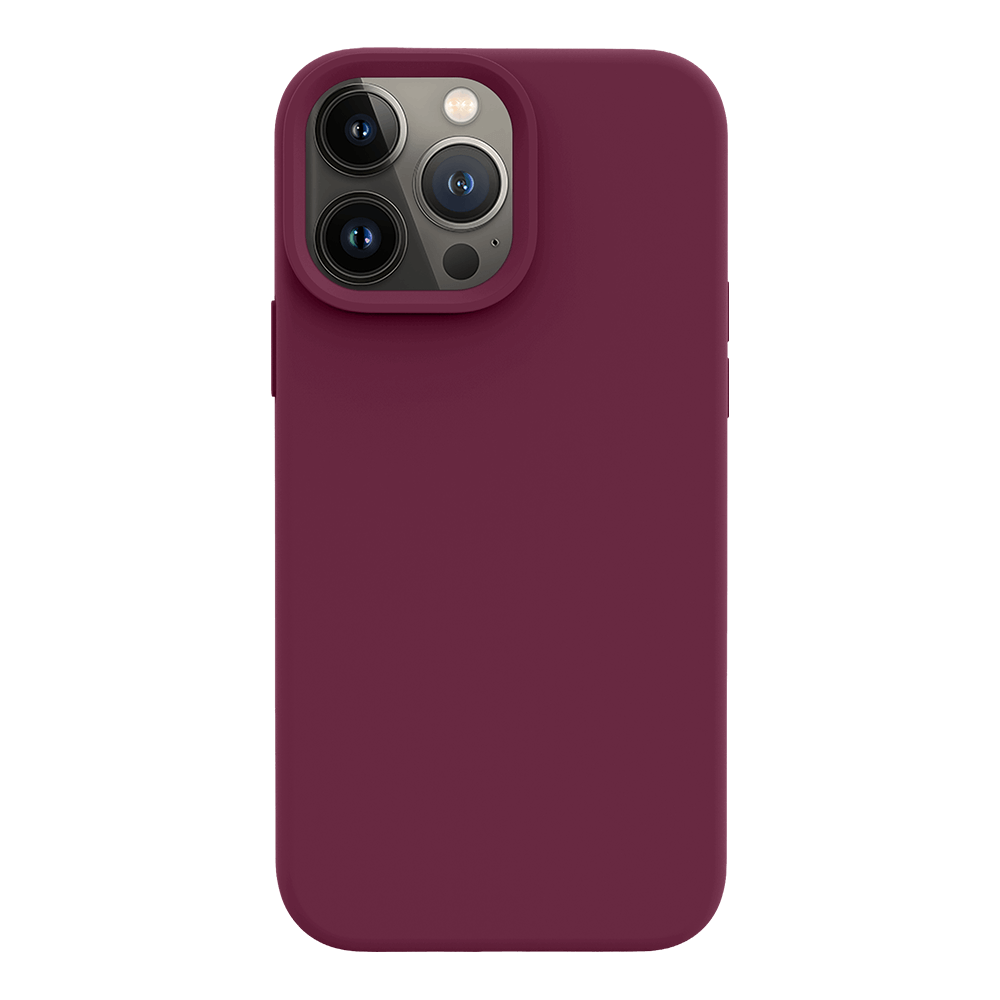 iPhone 13 Pro Max silicone case - wine red#color_wine red
