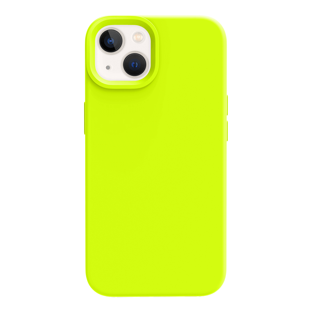 iPhone 13 silicone case - fluorescent yellow#color_fluorescent yellow