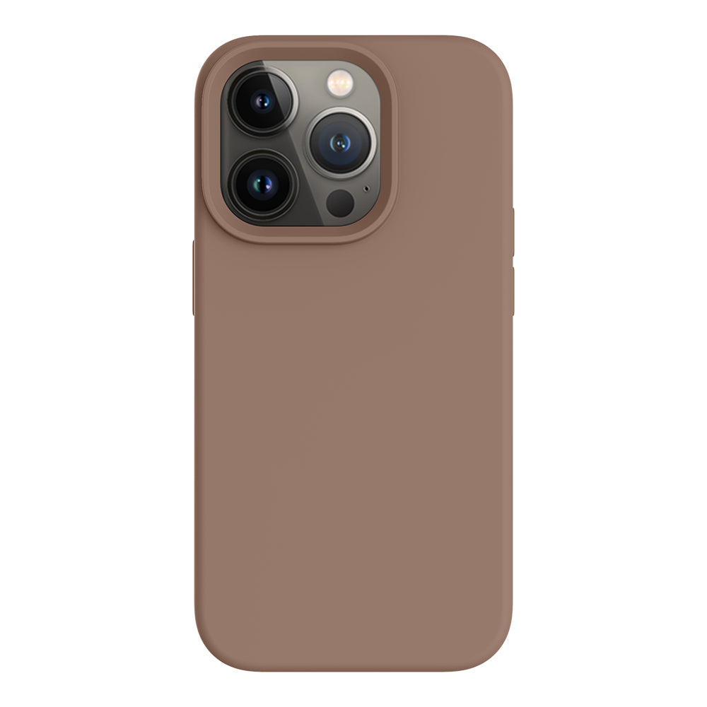 iPhone 14 Pro silicone case - light brown#color_light brown