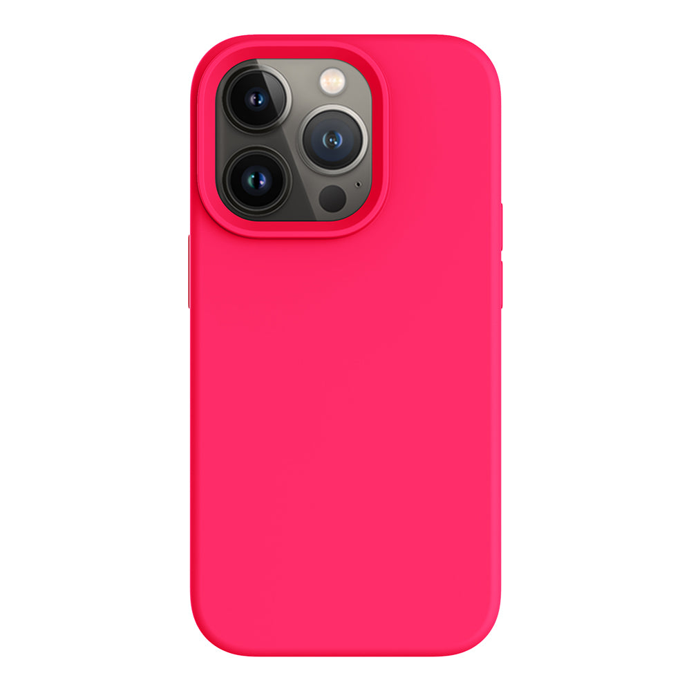 iPhone 14 Pro silicone case - neon pink#color_neon pink