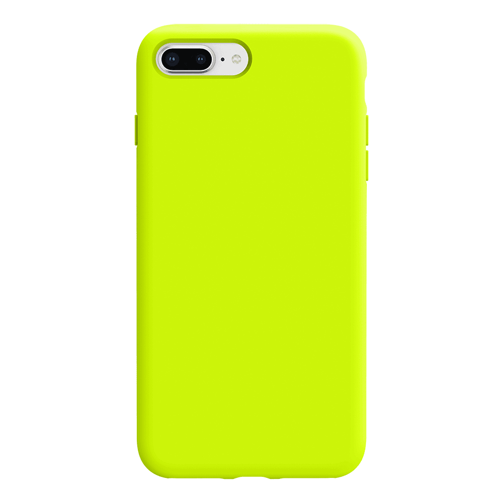 iPhone 8 Plus silicone case - fluorescent yellow#color_fluorescent yellow