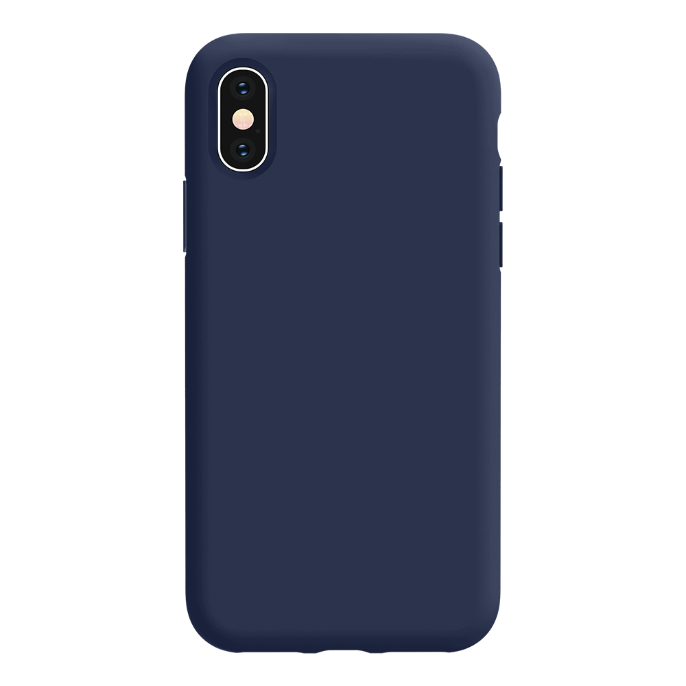 iPhone XS Max silicone case - navy blue#color_navy blue