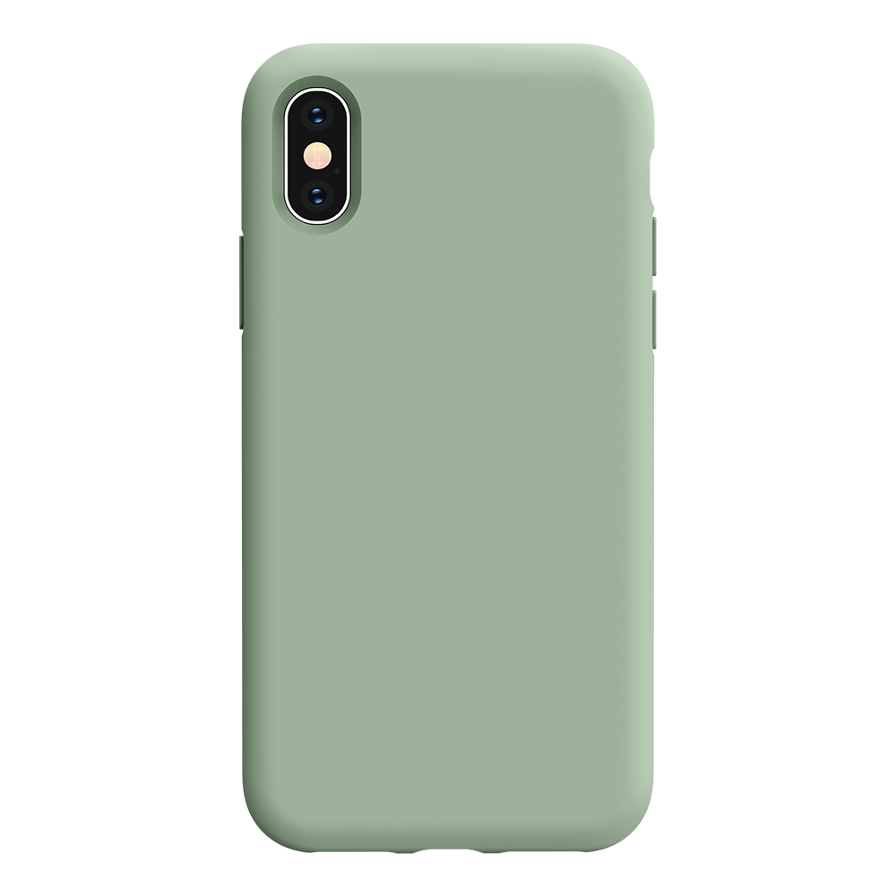 iPhone X silicone case - calke green#color_calke green