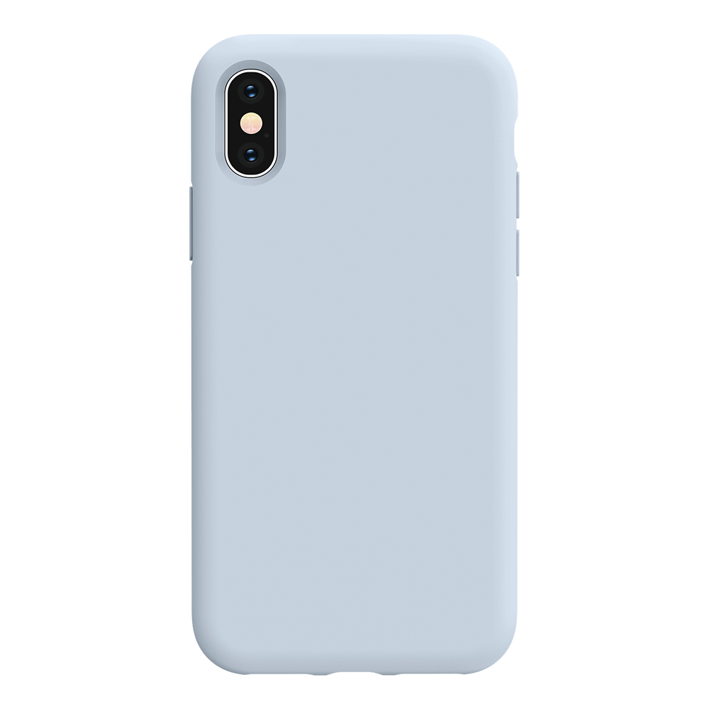 iPhone X silicone case - nattier blue#color_nattier blue