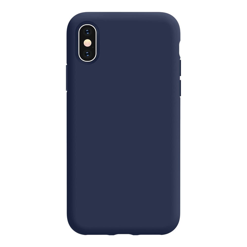 iPhone X silicone case - navy blue#color_navy blue