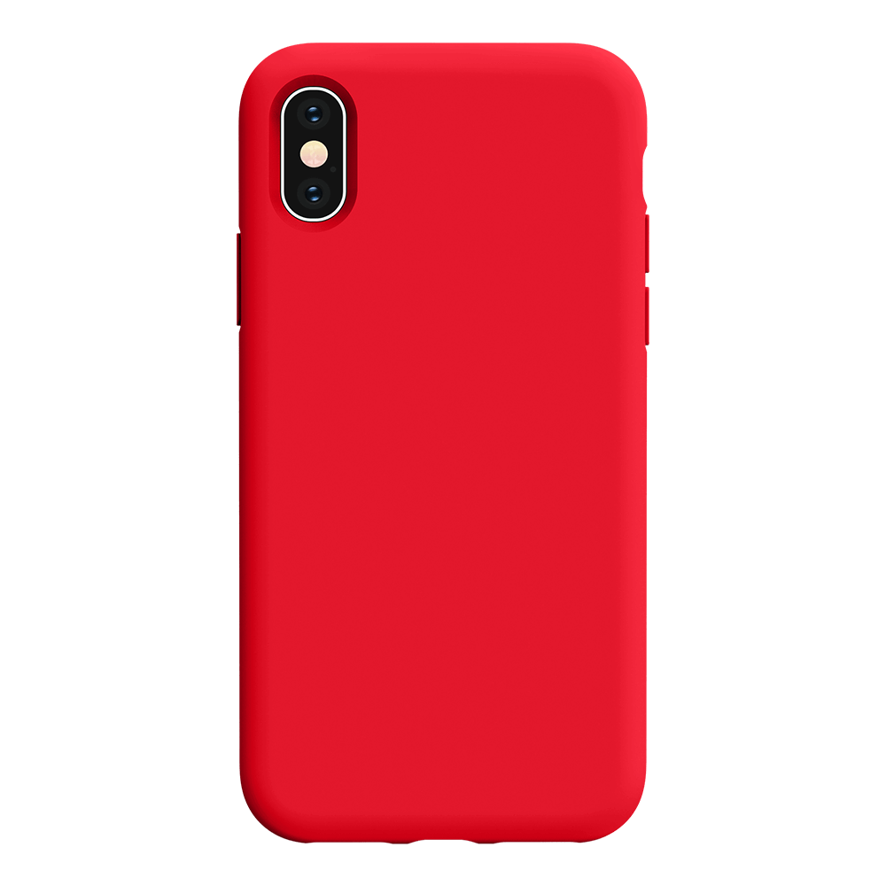 iPhone X silicone case - red#color_red