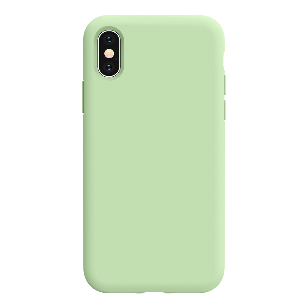 iPhone X silicone case - tea green#color_tea green