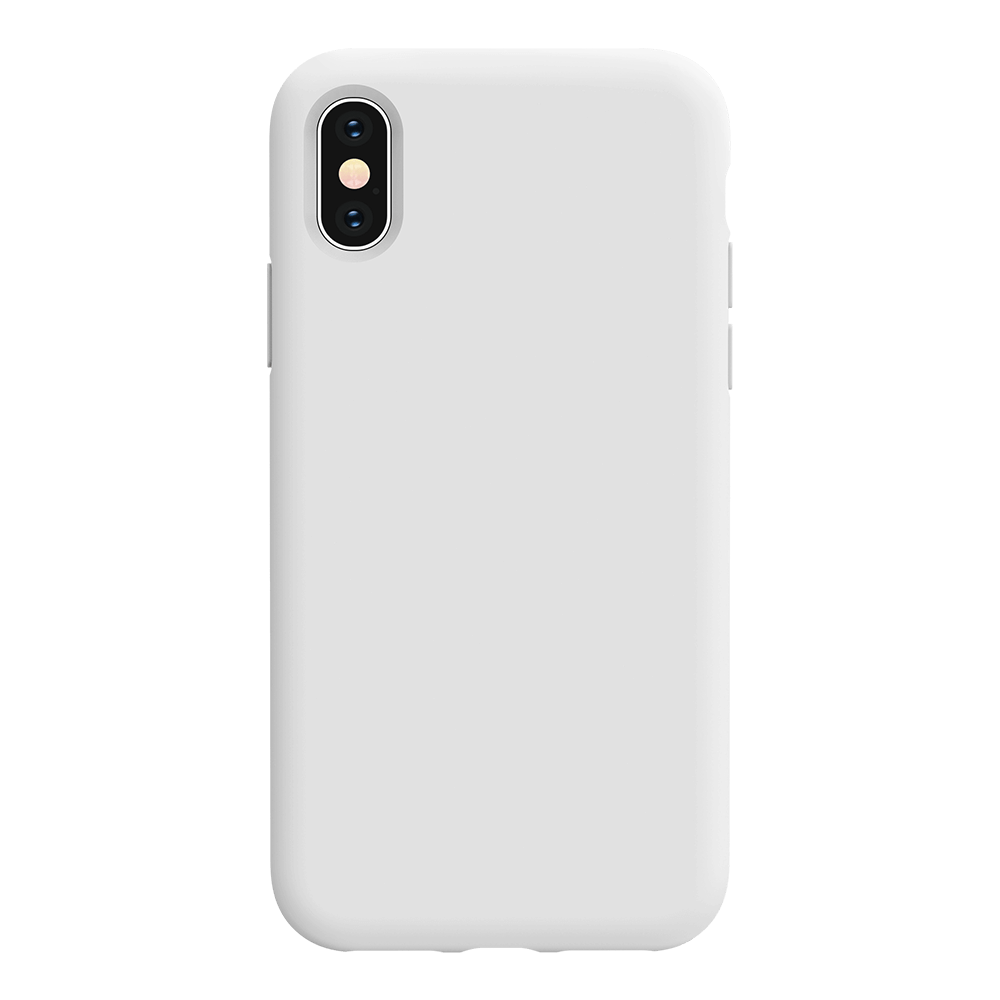 iPhone X silicone case - white#color_white
