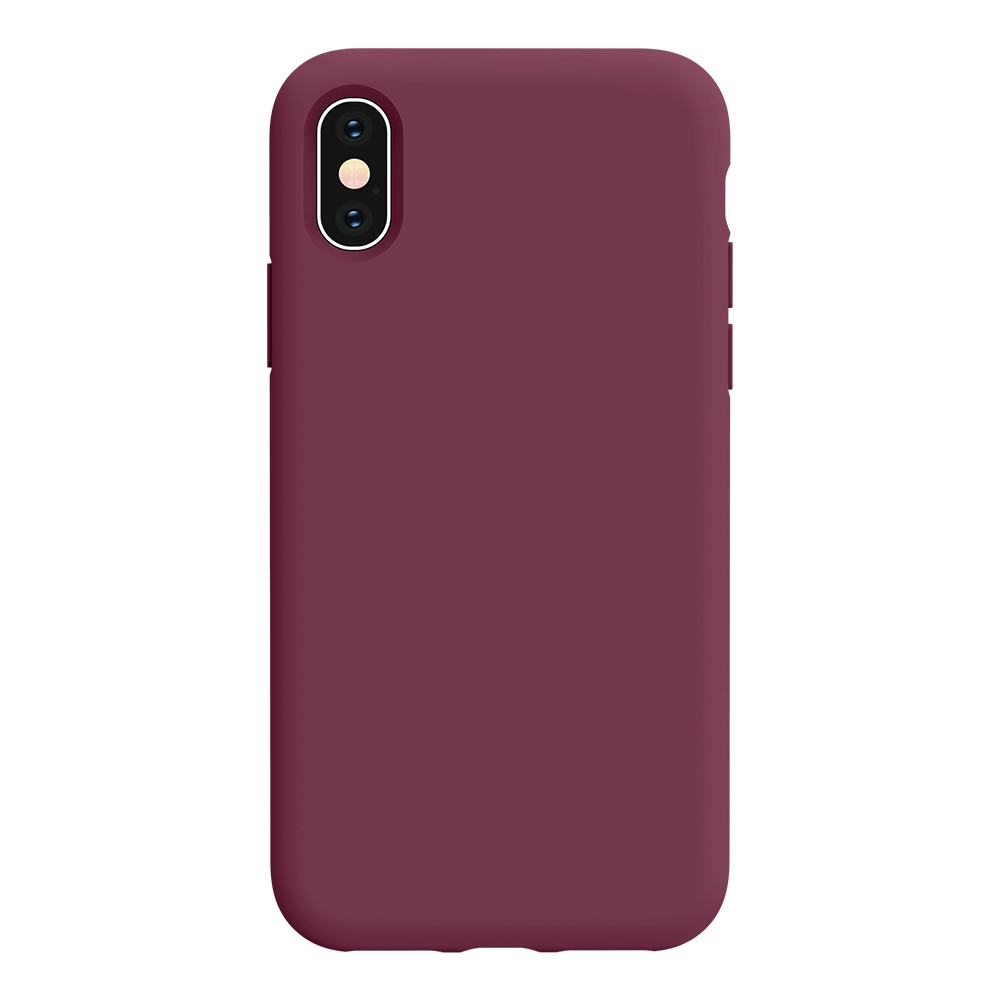 iPhone X silicone case - wine red#color_wine red