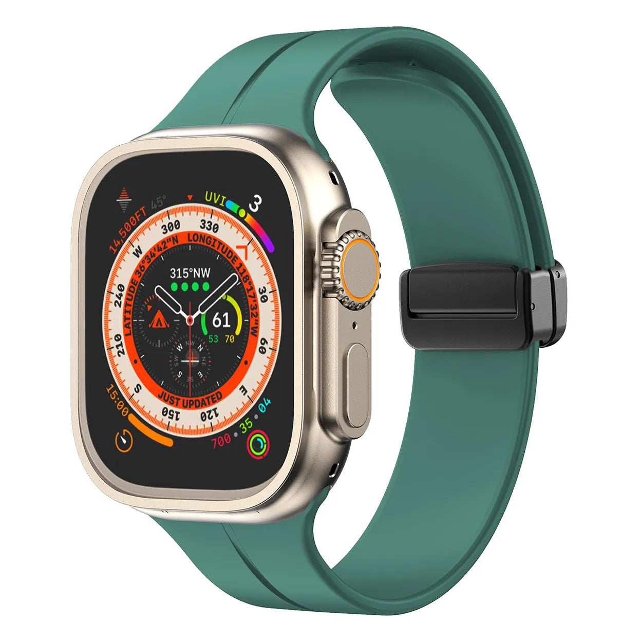 Magnetic sports band - pine green#color_pine green