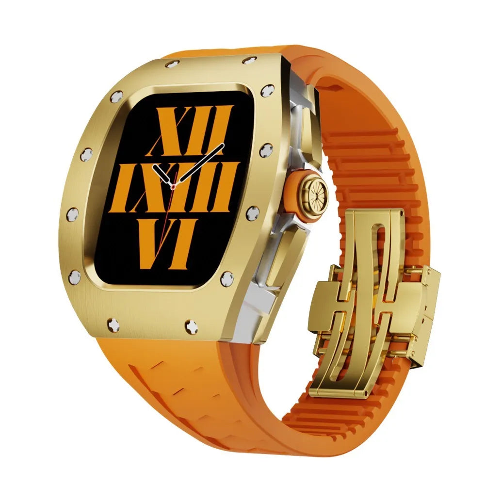 Richard titanium Apple Watch case retrofit kit - orange#color_orange