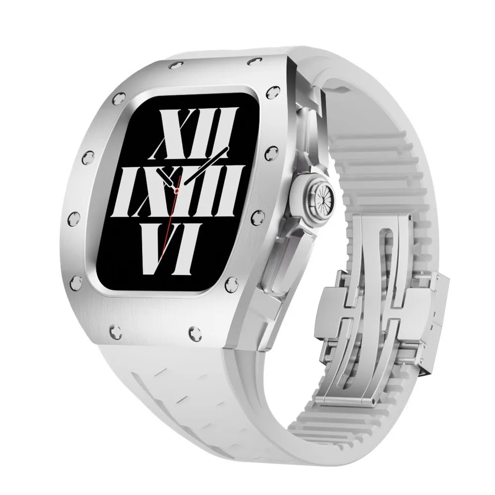 Richard titanium Apple Watch case retrofit kit - white#color_white