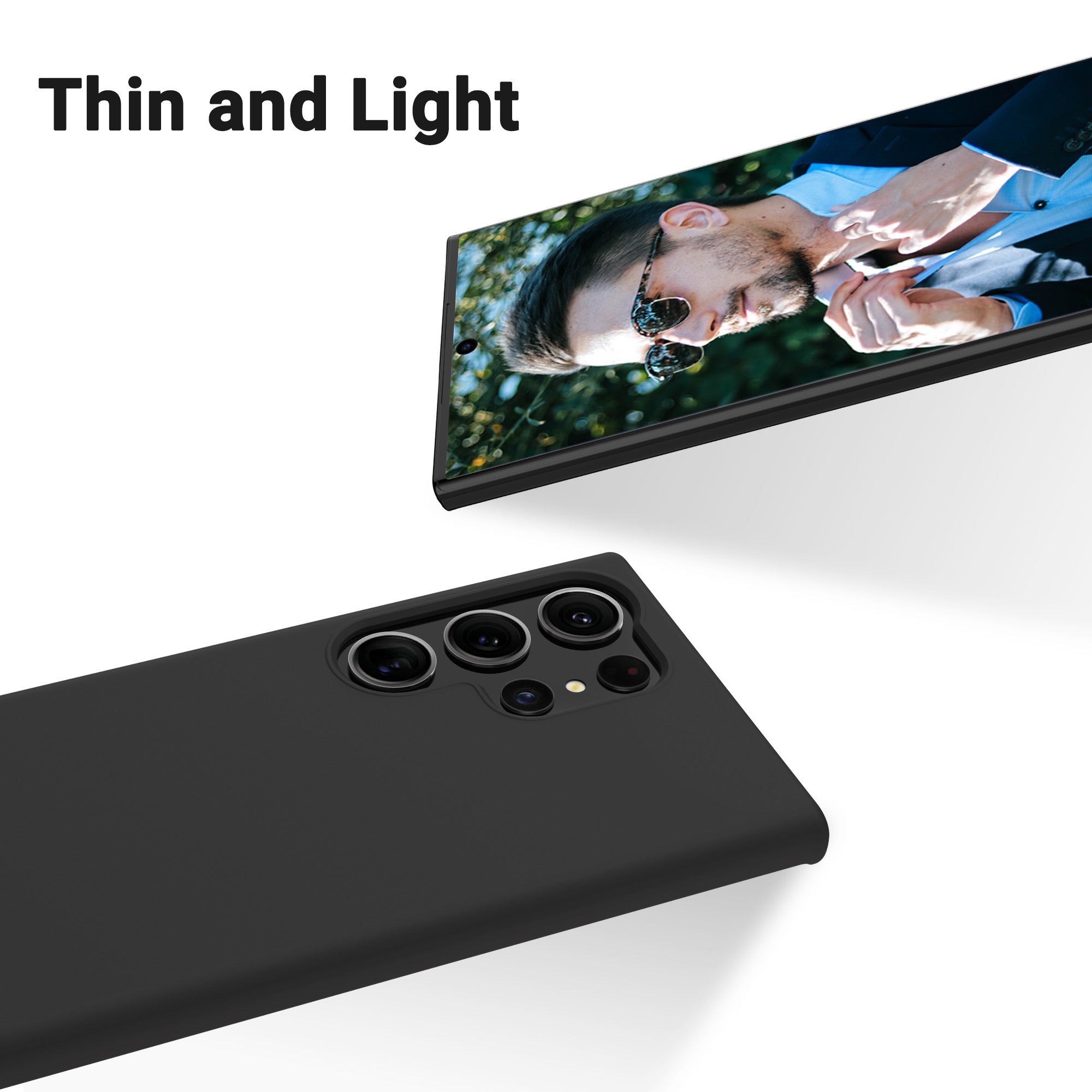 silicone Galaxy S23 Ultra case - Black#color_black